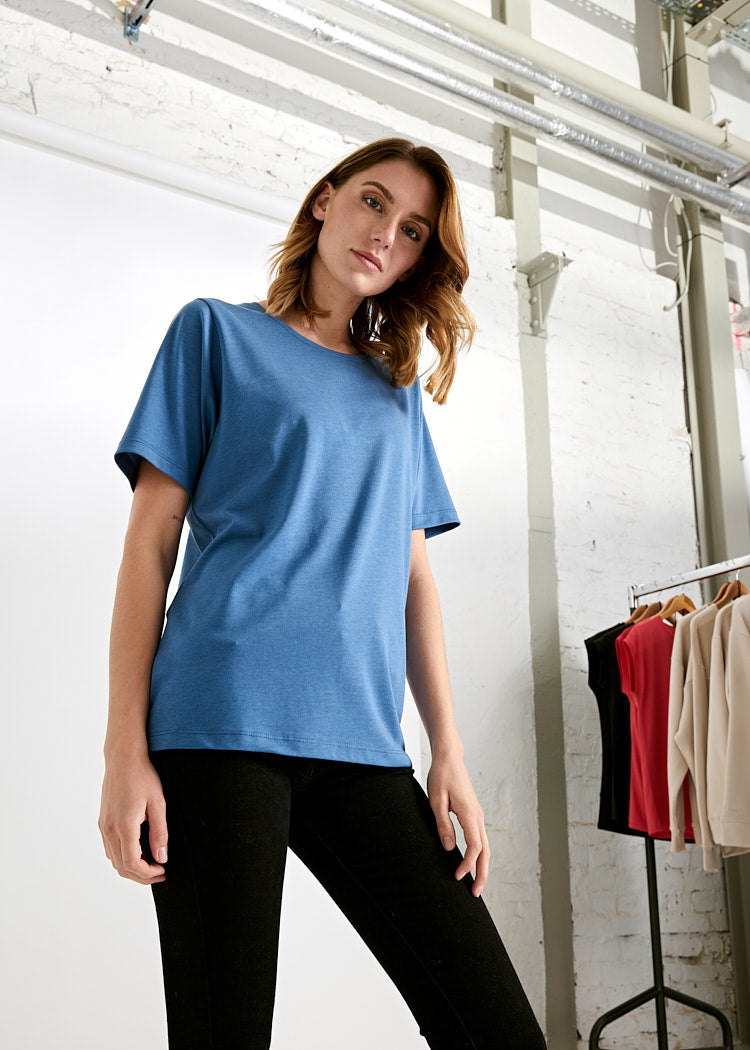 Wijld WoodShirt Tilda Damen T-Shirt Bijou Blue Holz