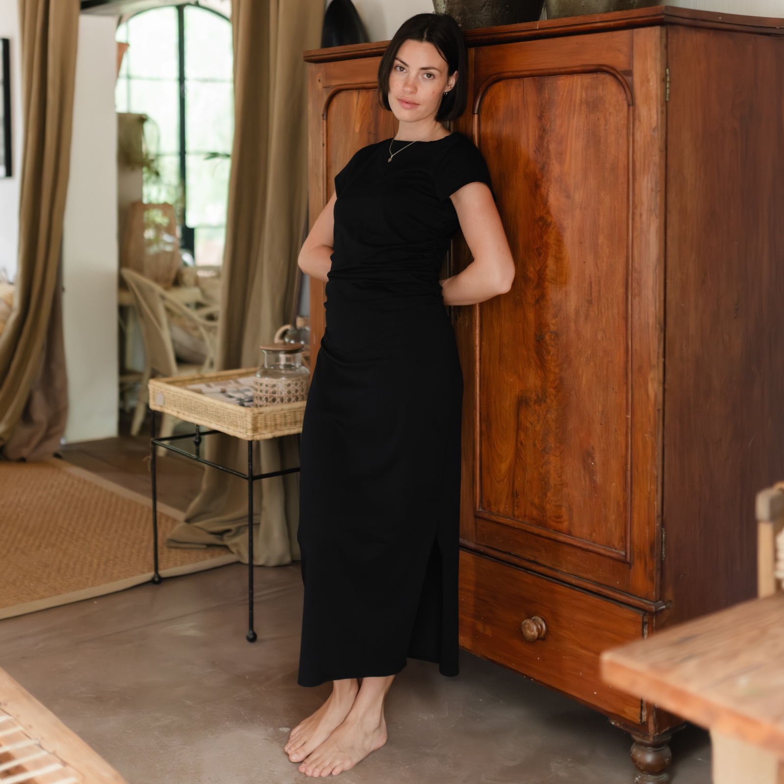Nordlicht Grete Jersey Kleid Schwarz S