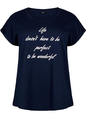 Zizzi T-Shirts & Tops T-Shirt Bio-Baumwolle Print Rundhals
