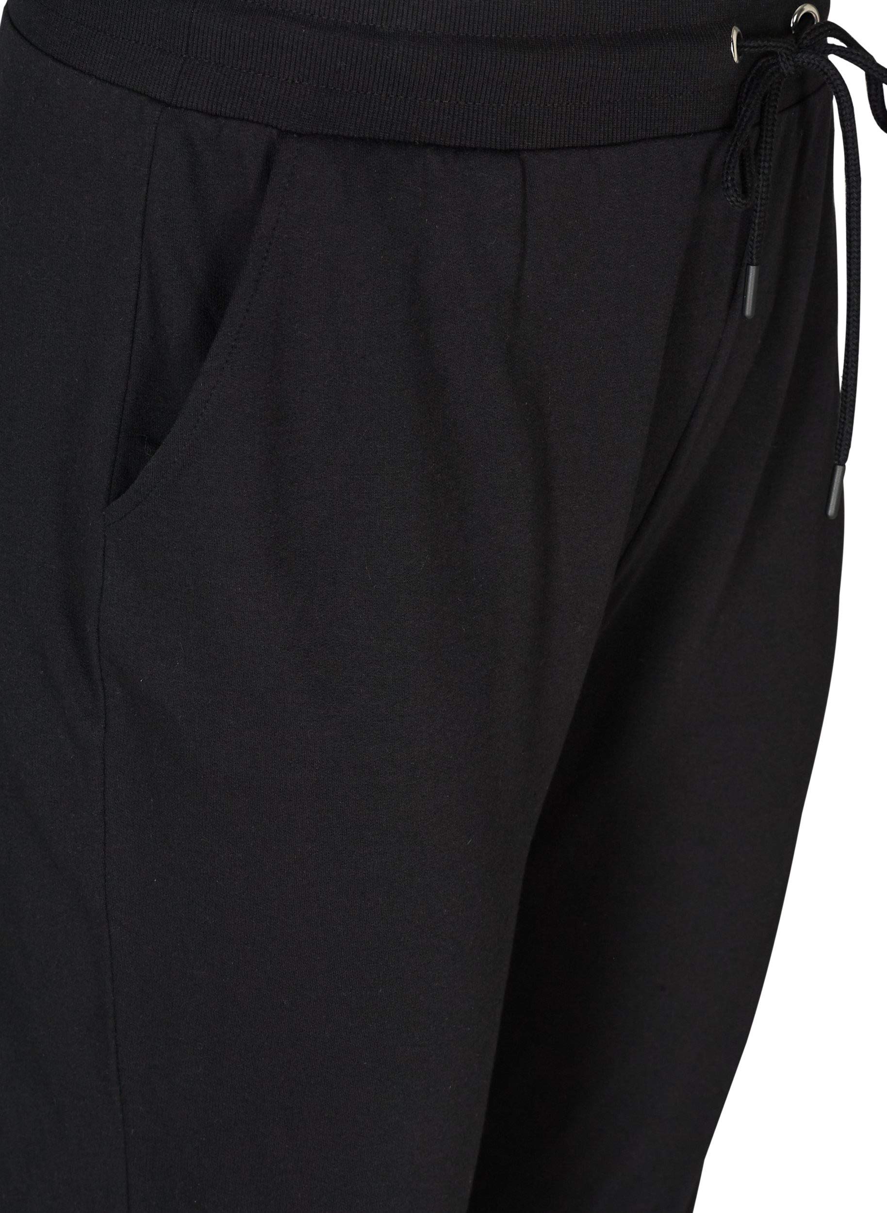 Zizzi Activewear Trainingshose Schwarz Jogginghose mit Taschen