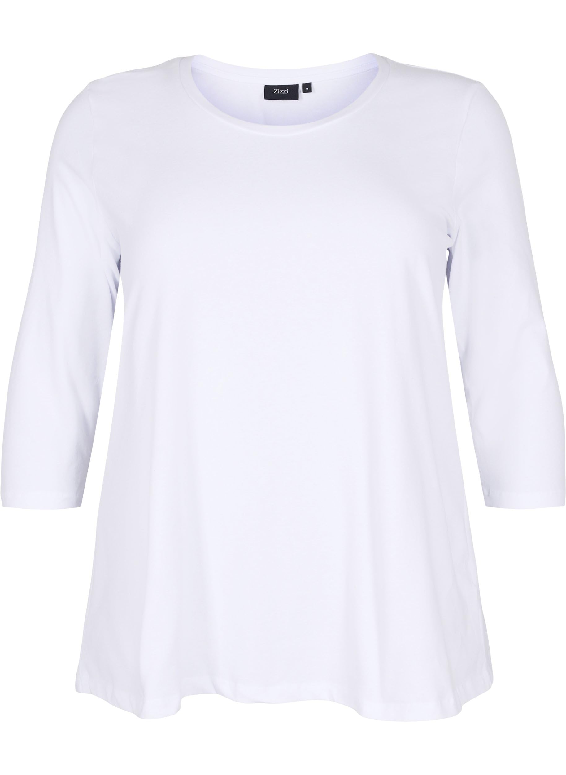 Zizzi Basic T-Shirt 3/4-Arm Große Größen Schwarz