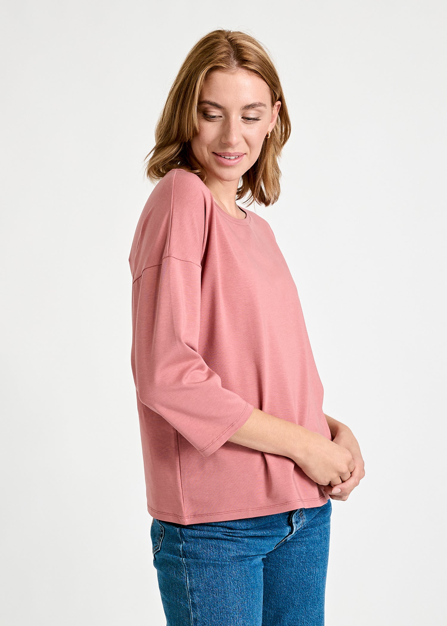Wijld Christin Rosewood Langarmshirt Damen 3/4-Arm Lyocell