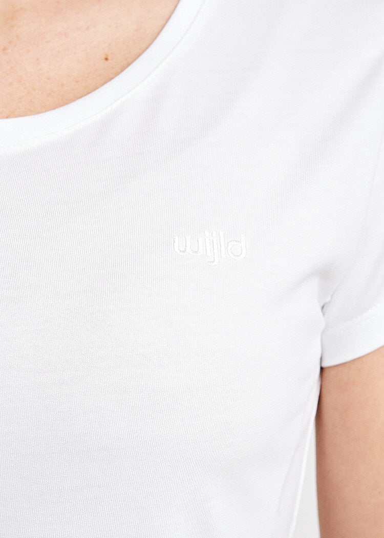 Wijld Sarah Damen T-Shirt Bright White Loose Regular weich