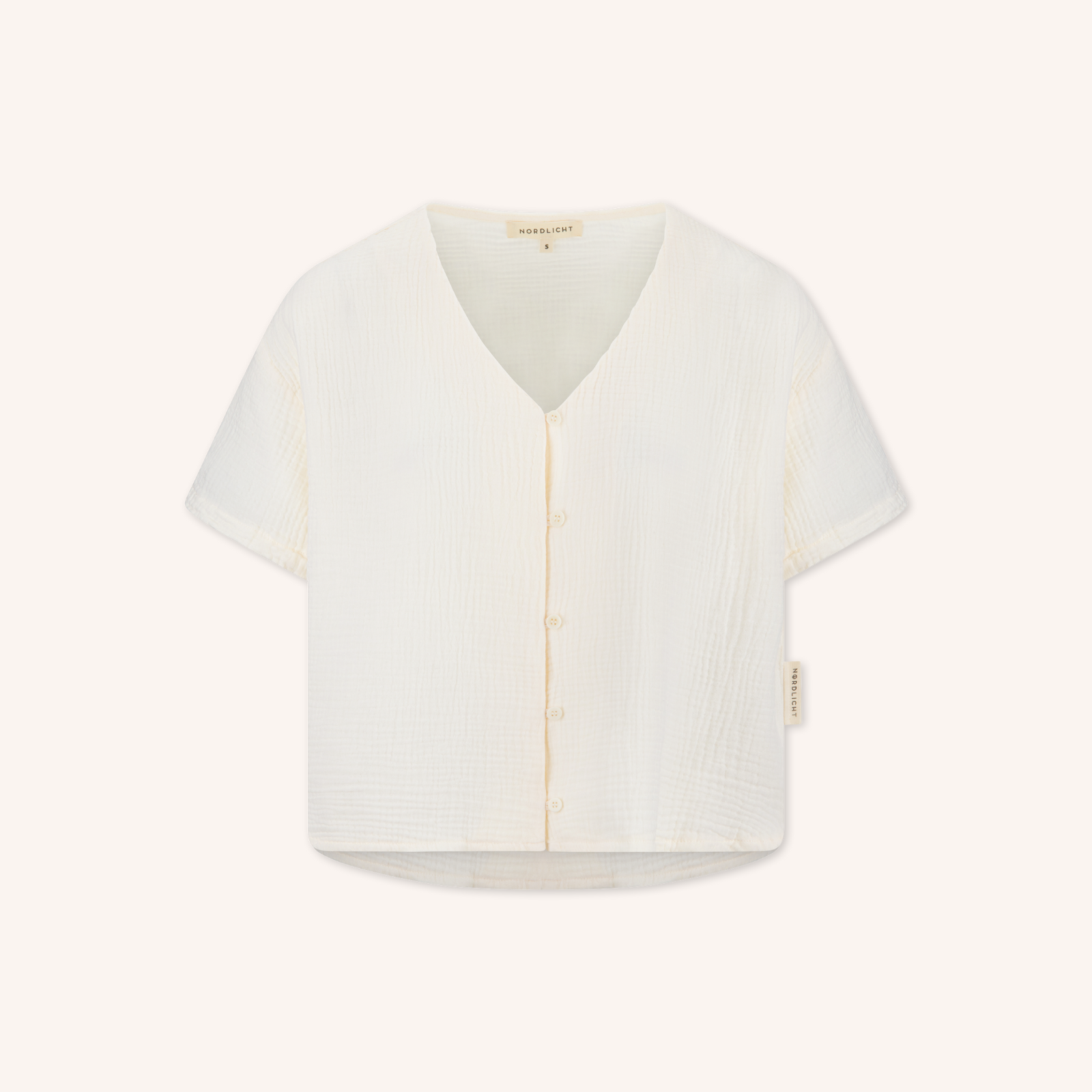 NORDLICHT Freja Musselin Shirt Kurzarm Bio-Baumwolle
