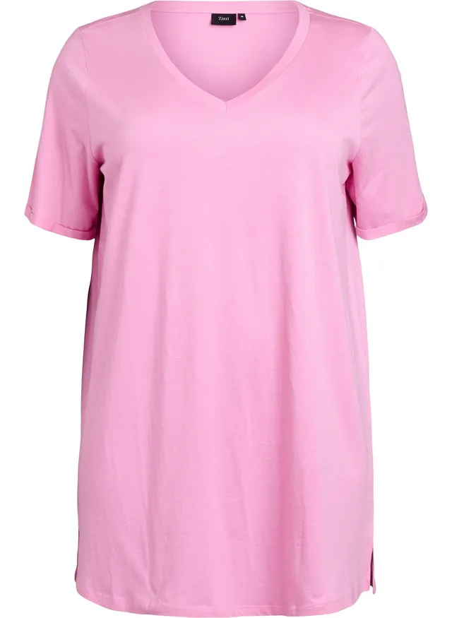 Zizzi T-Shirt Oversize Baumwolle Print Große Größen