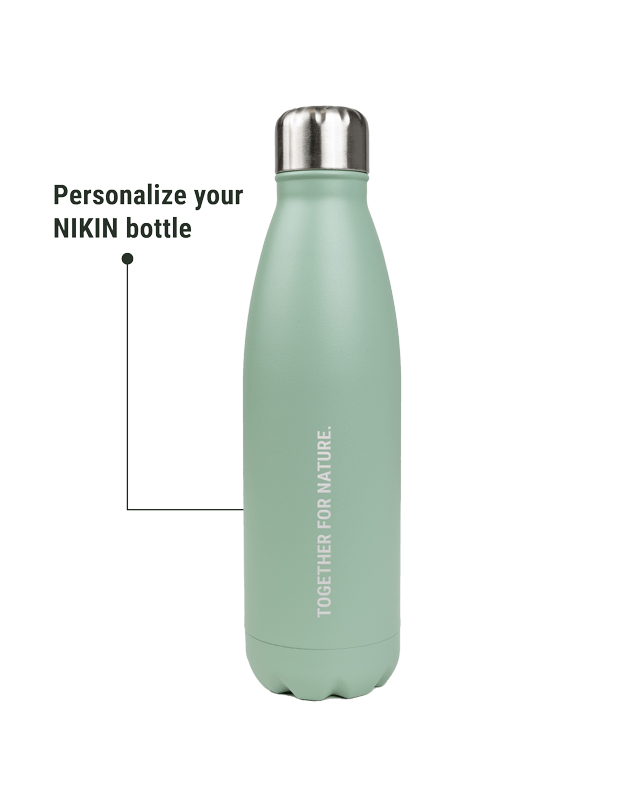 NIKIN TreeBottle Trinkflasche Mint 500ml Gravur Edelstahl