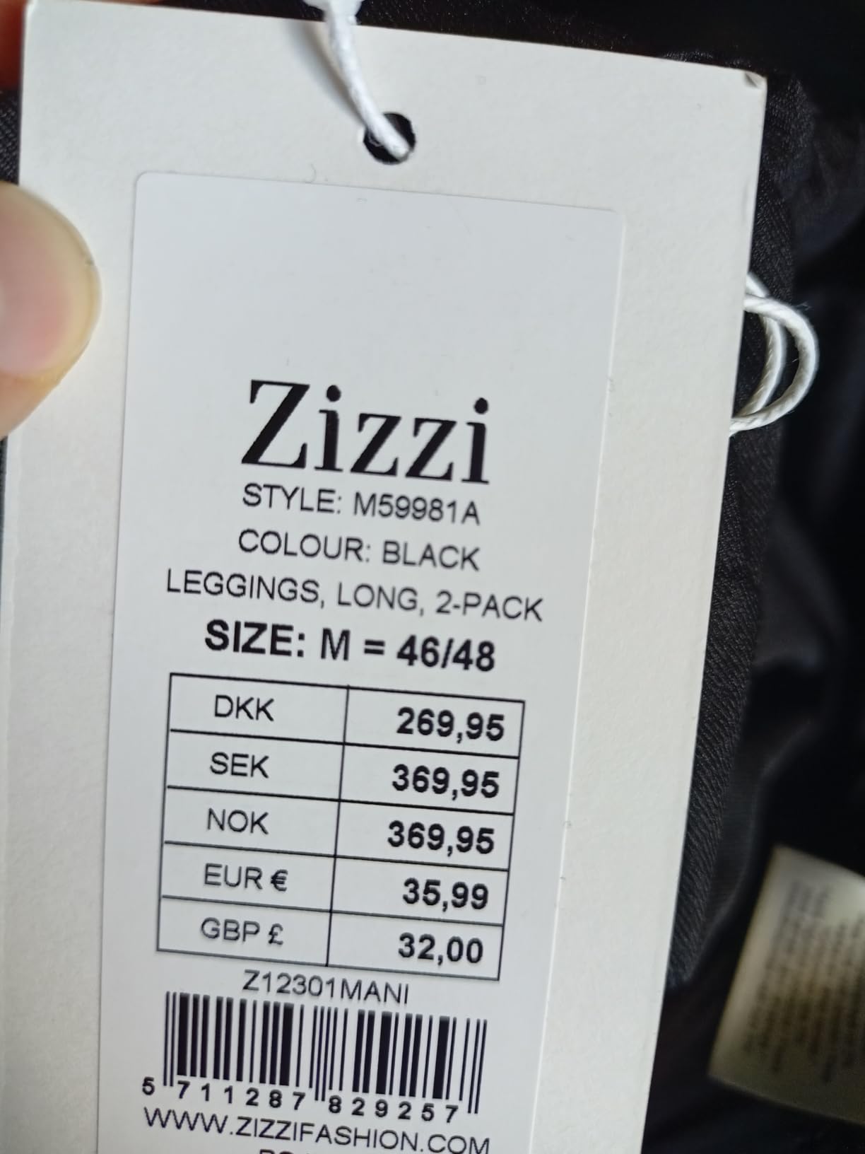 Zizzi Leggings Damen 2 Paar Basic Stretch Schwarz