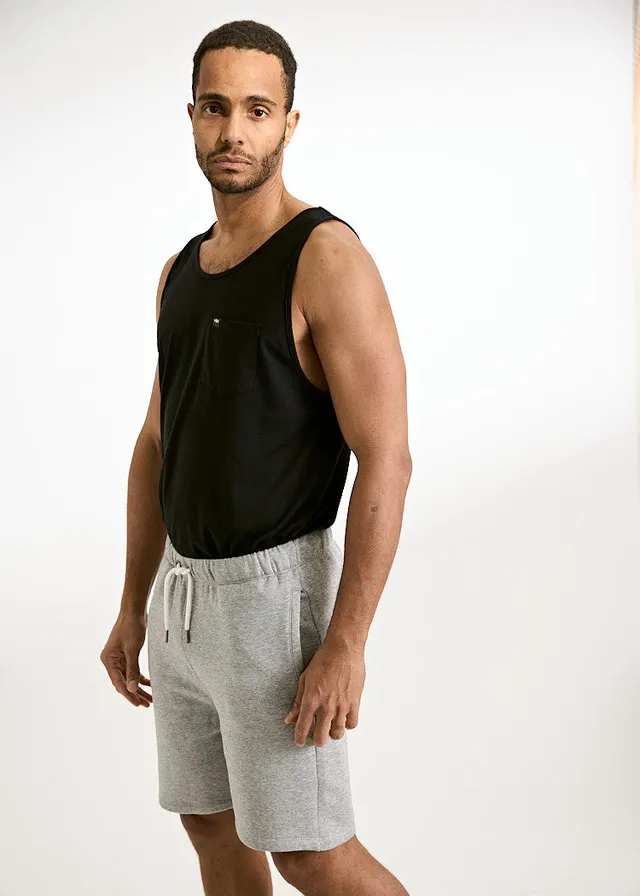 Wijld Michel Black Herren Tank Top Schwarz Brusttasche