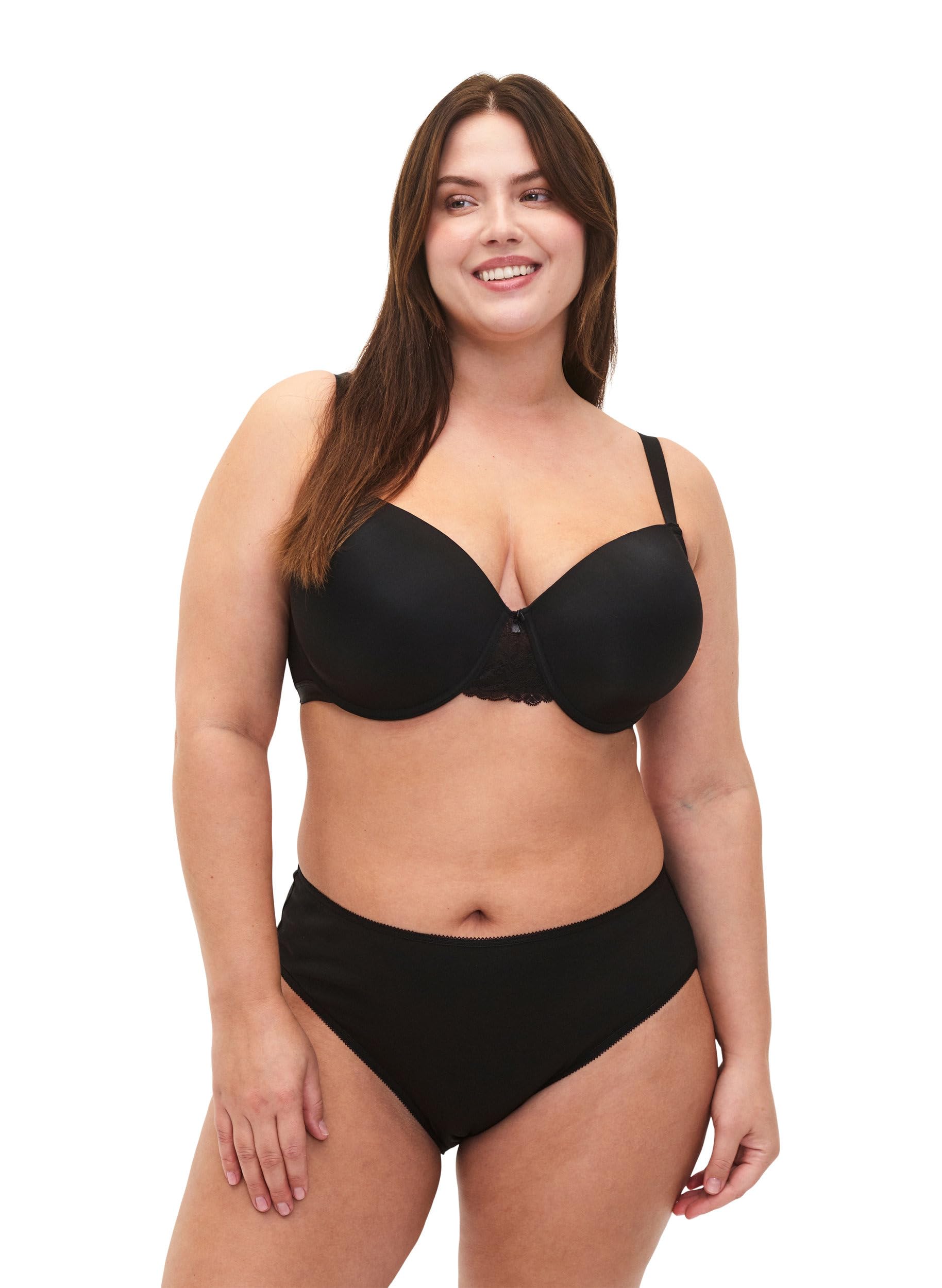 Zizzi Slip Damen Gr.42 Baumwolle 5er-Pack