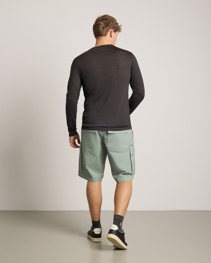 NIKIN TreeShirt Longsleeve Wool Slim Anthrazit Mel