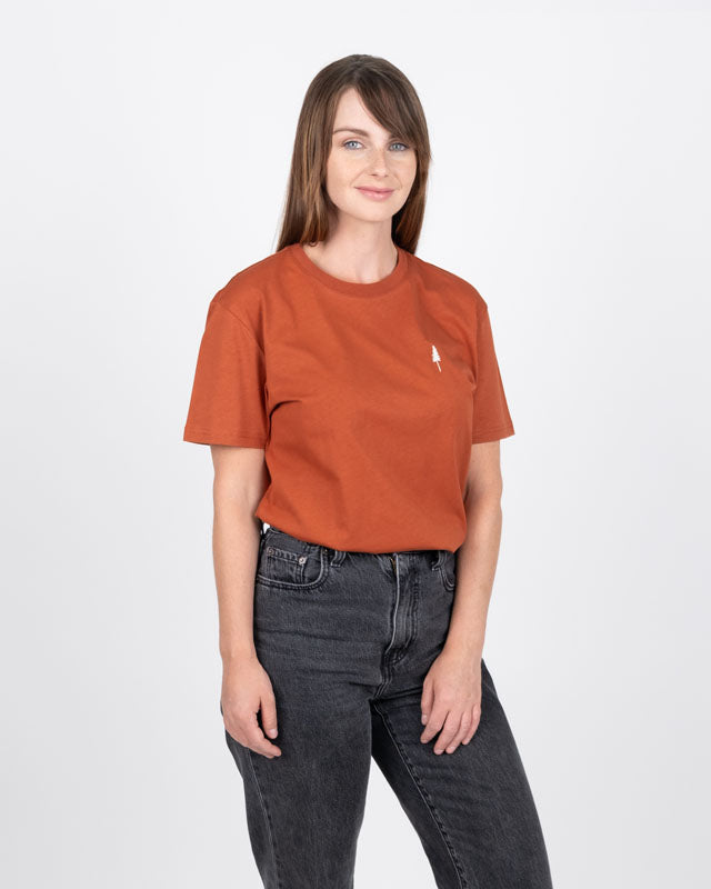 NIKIN TreeShirt Brick T-Shirt Ziegelrot Bio-Baumwolle Unisex