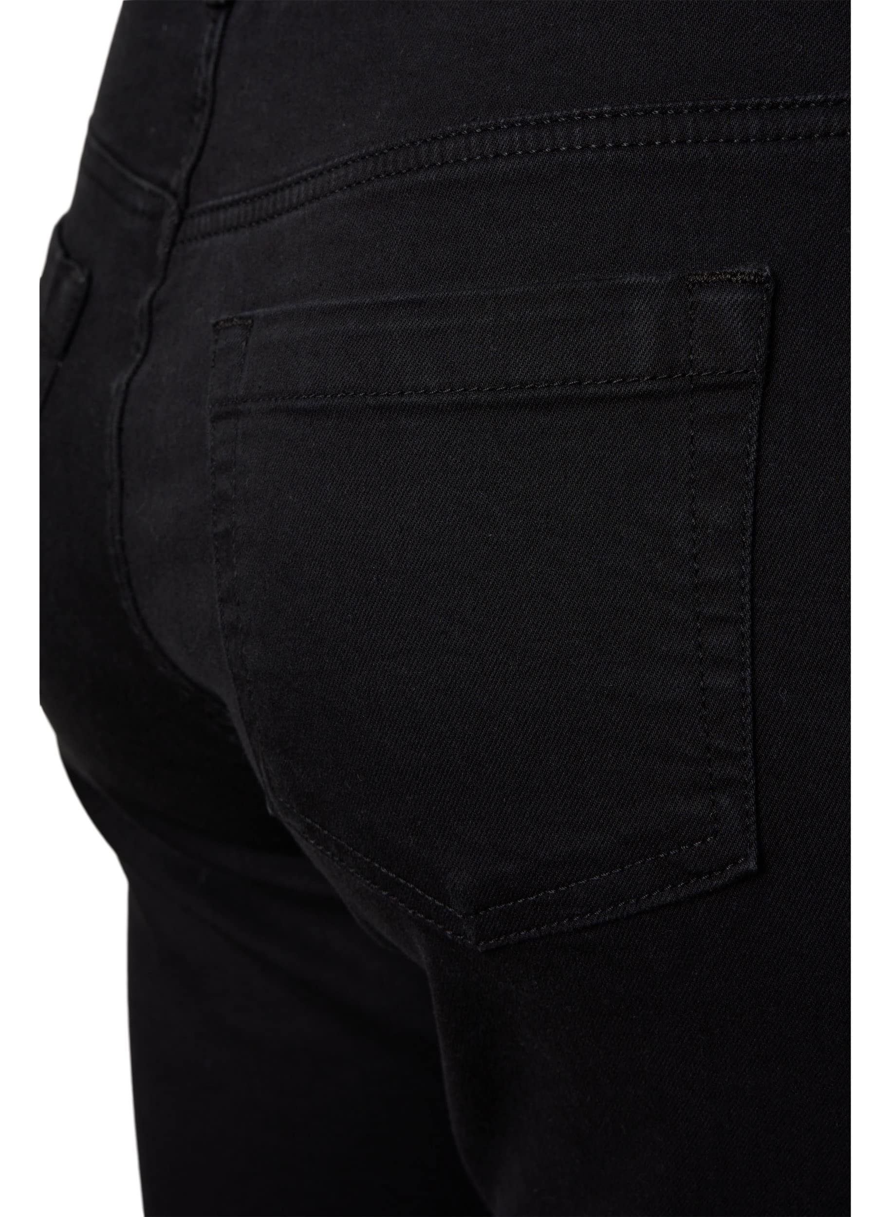 Zizzi Ellen High Waist Bootcut Jeans Schwarz Stretch