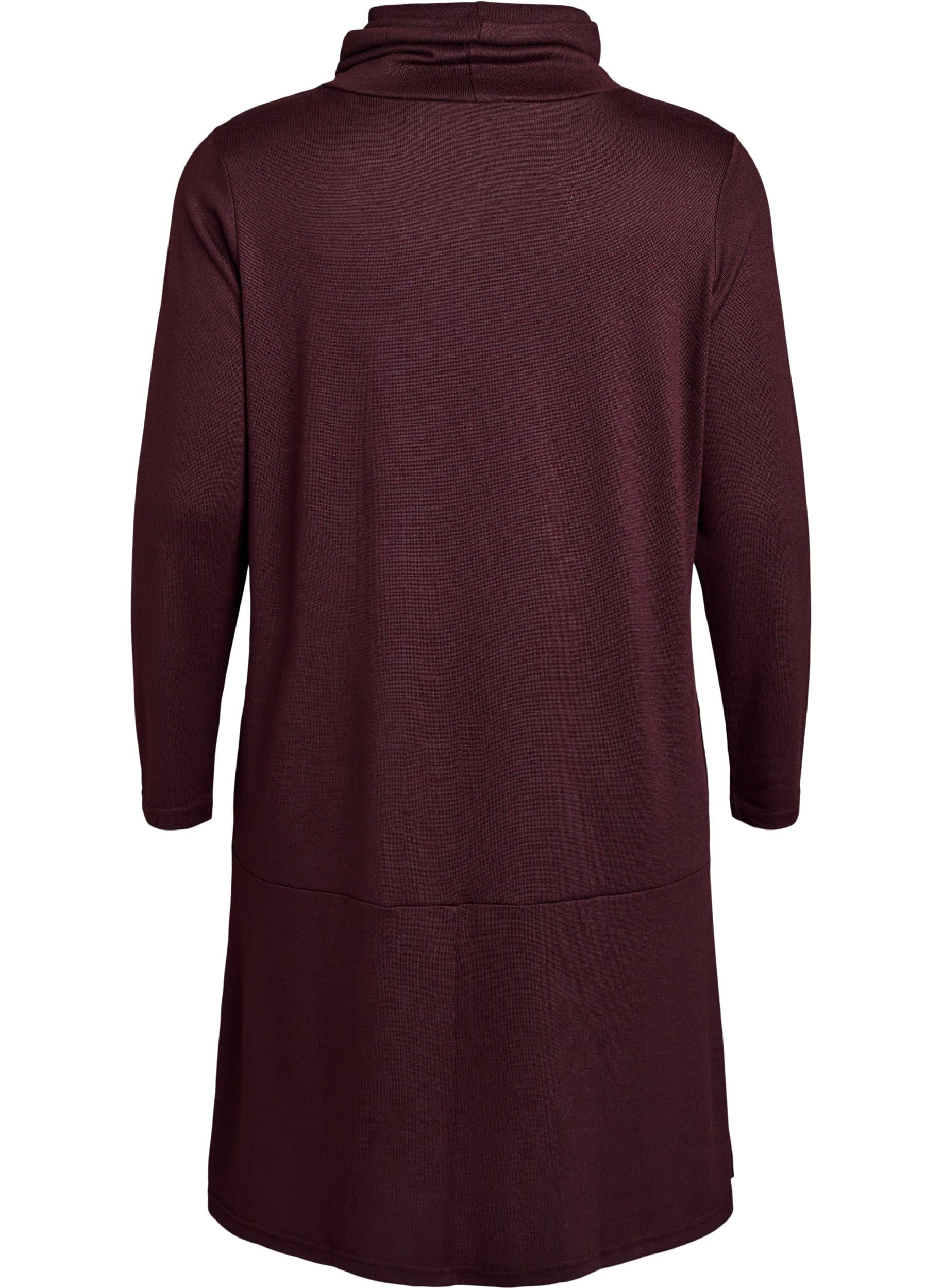 Zizzi Kleid Jersey Langarm A-Linie Große Größen 42-44