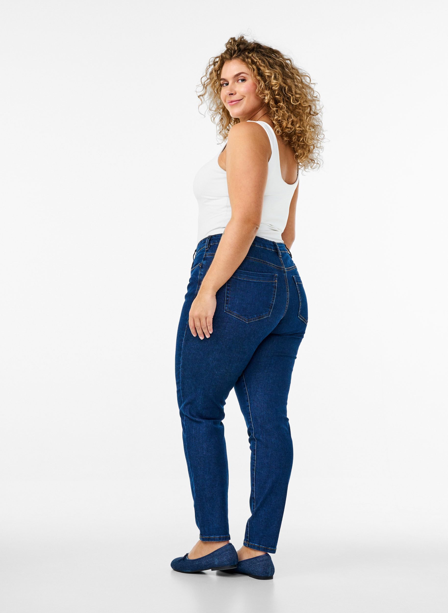 Zizzi Emily Jeans Slim Fit Gr. 42W/30L Reguläre Taille