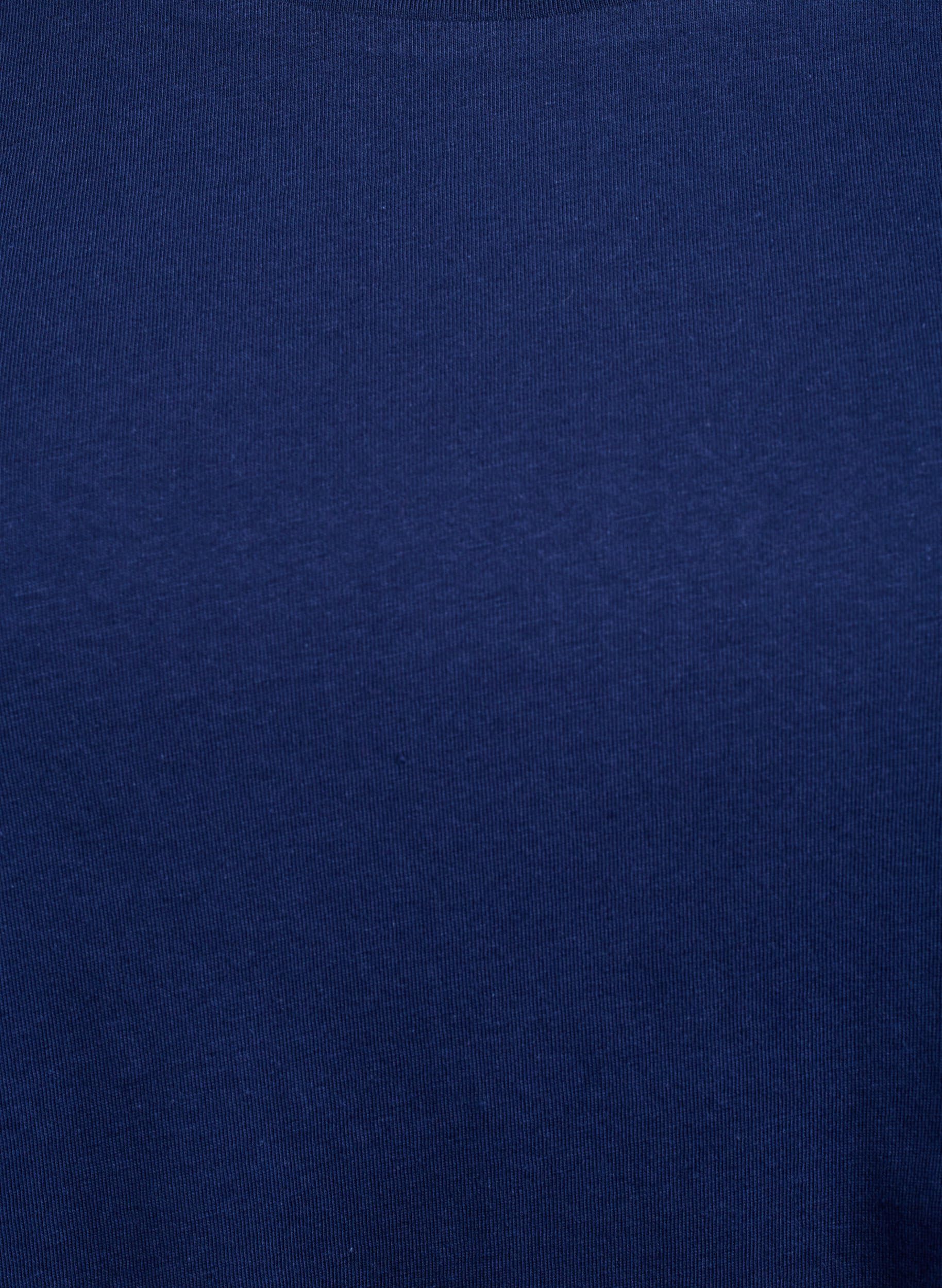 Zizzi T-Shirt Baumwolle A-Form Rundhals Naval Academy 42-44