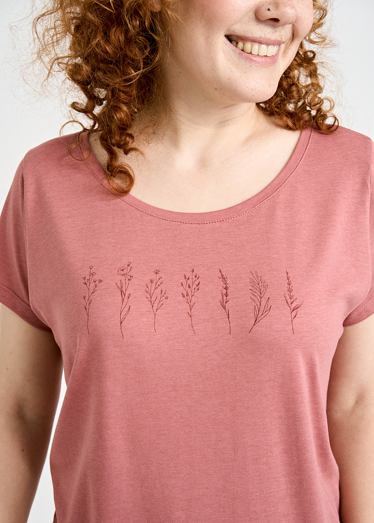 Wijld Lena T-Shirt Damen Bloom Print Relaxed Slim