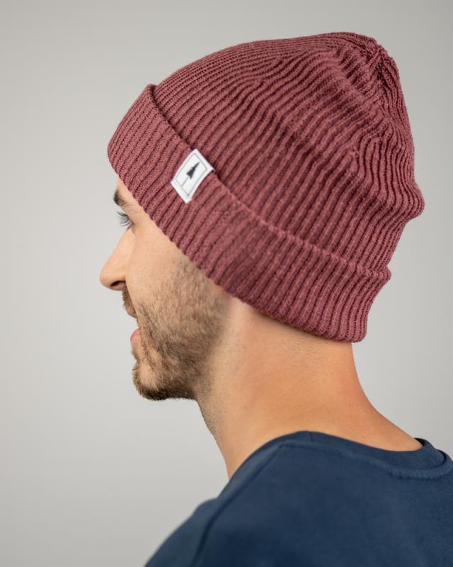 NIKIN Treeanie Ribbed Mütze Blush Baumwolle nahtlos