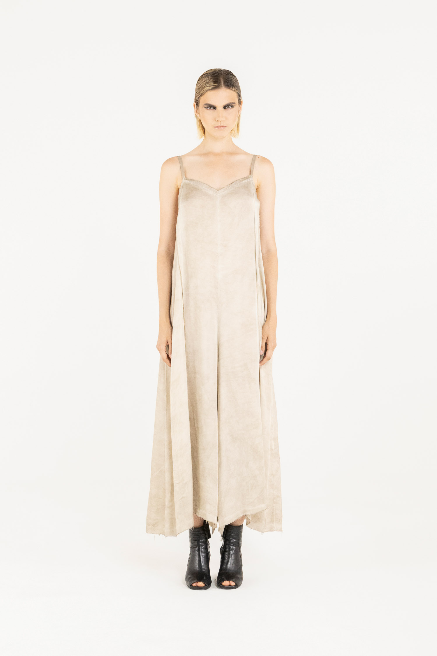 Sanctamuerte Abiti Salopette Overall Viskose Satin Weit