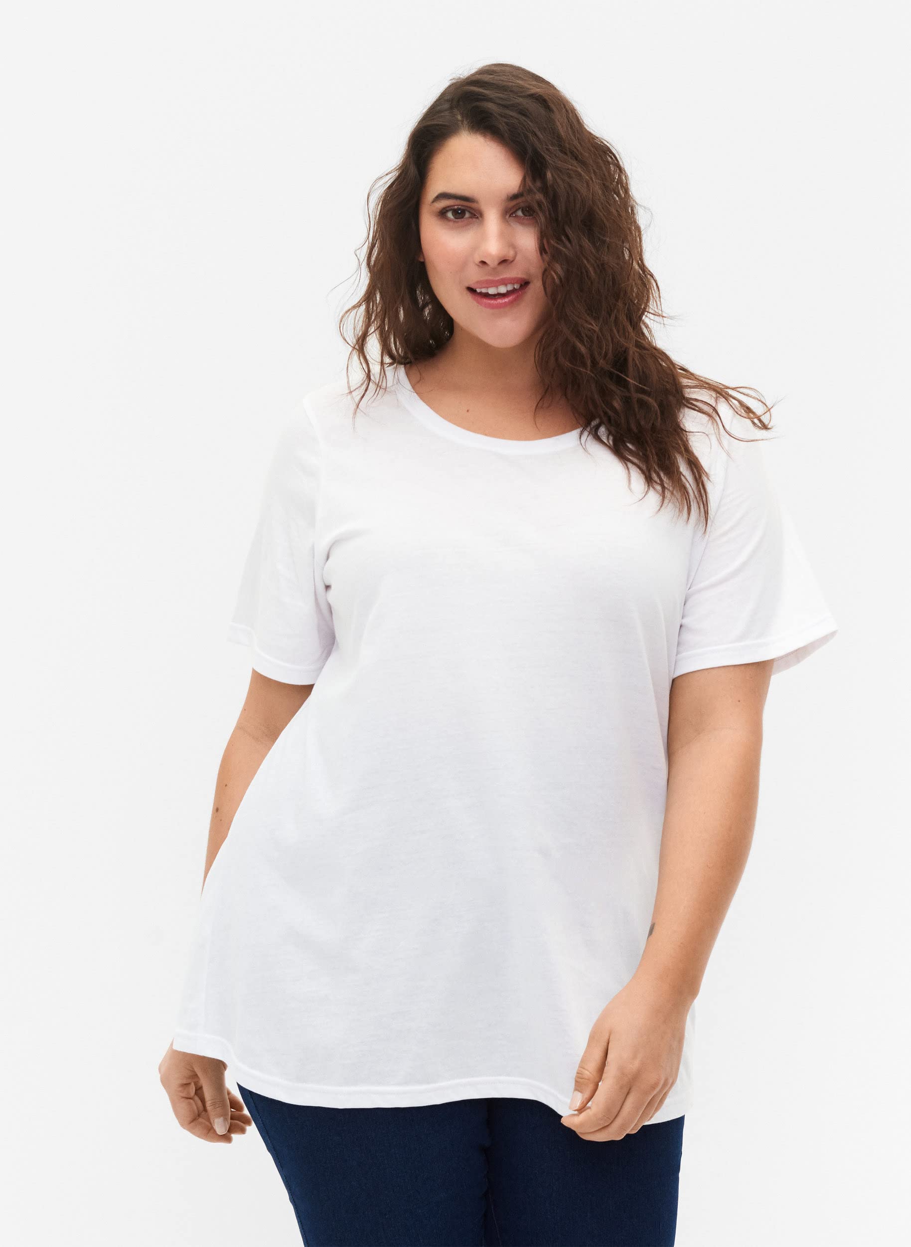 Flash by Zizzi T-Shirt 2er-Pack Rundhals Kurzarm Baumwolle