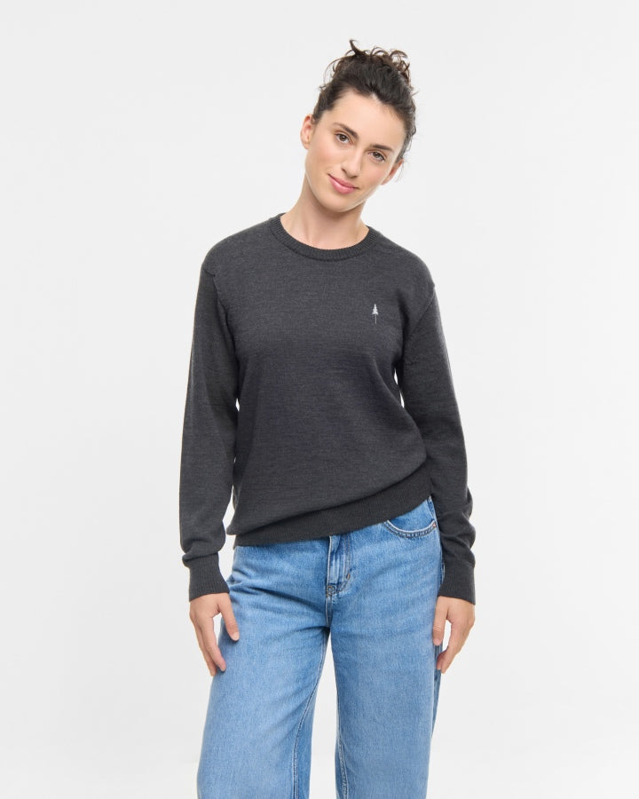 NIKIN TreePullover Merino Wool Pullover anthrazit meliert