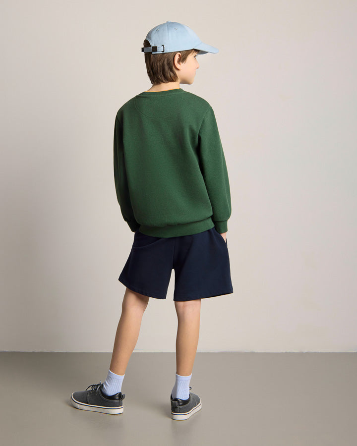 NIKIN TreeSweater Kids Pullover Olive Mel Bio-Baumwolle
