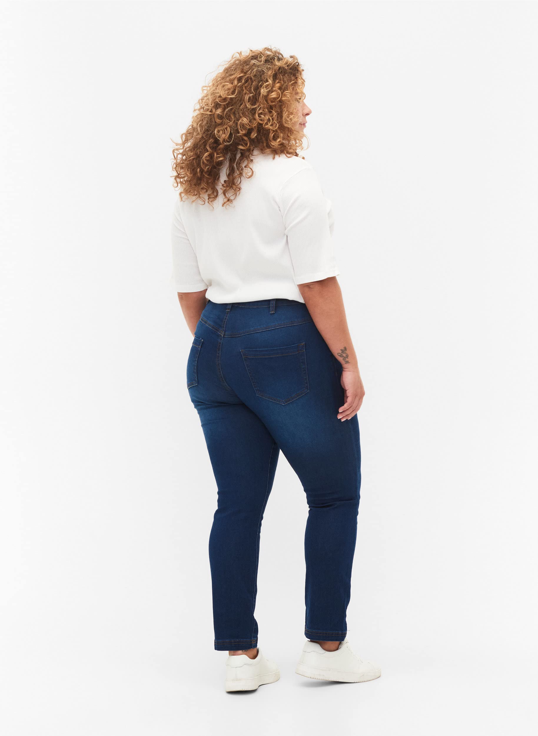 Zizzi Emily Slim Jeans Damen 42W/32L Mid Waist