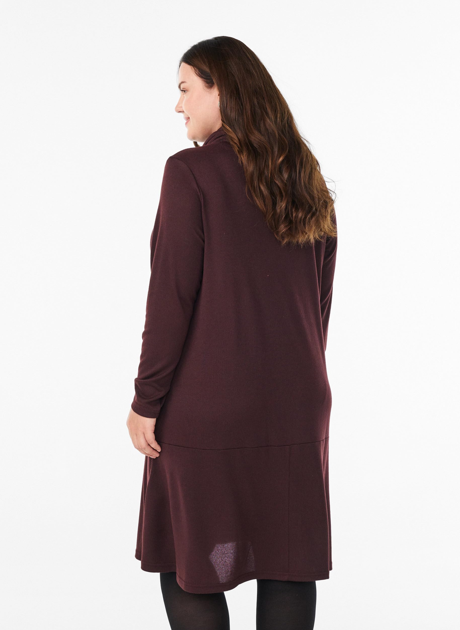 Zizzi Kleid Jersey Langarm A-Linie Große Größen 42-44