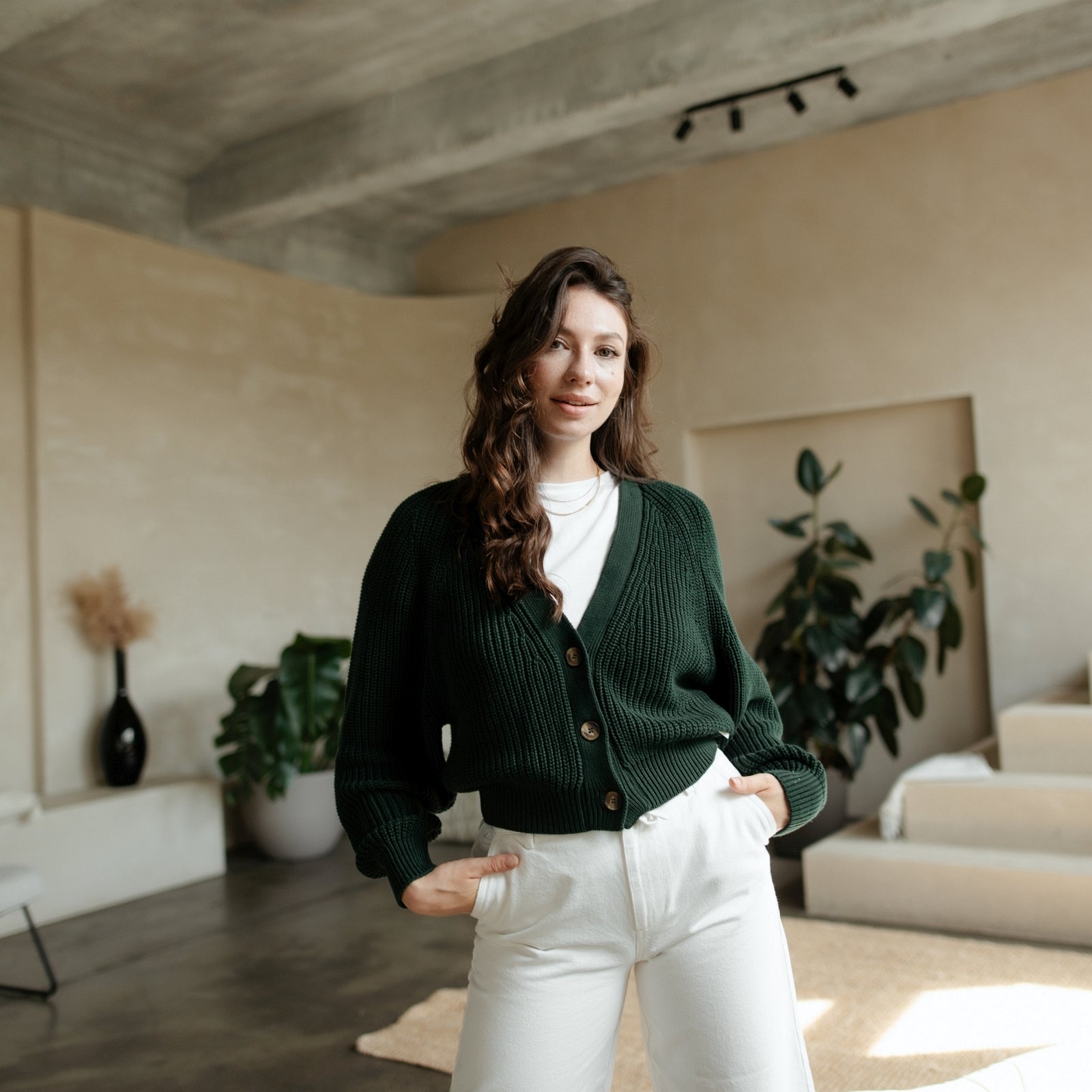 Nordlicht Marla Strickjacke Grobstrick Bio-Baumwolle
