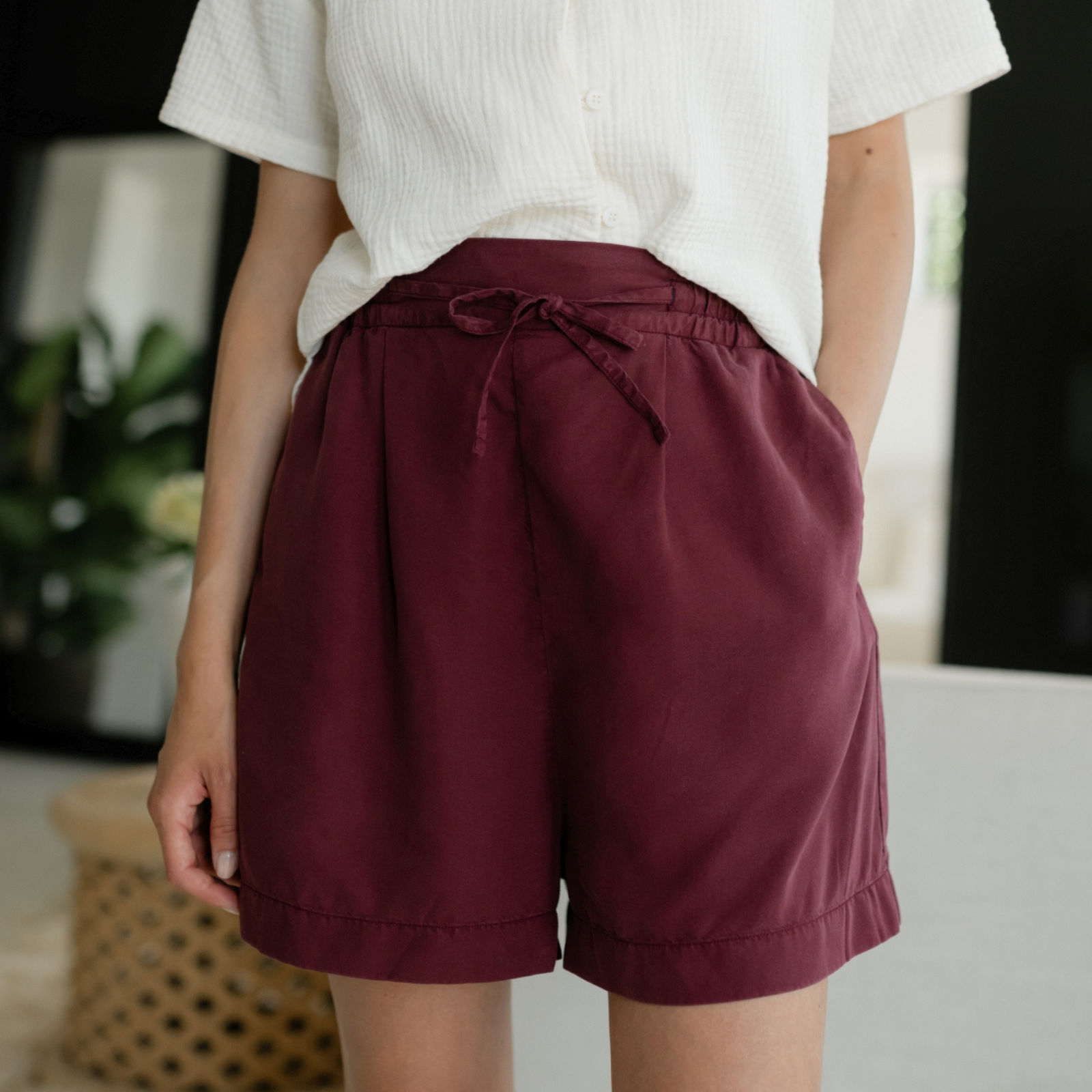 NORDLICHT Tekla Shorts Damen Tencel lockere Passform