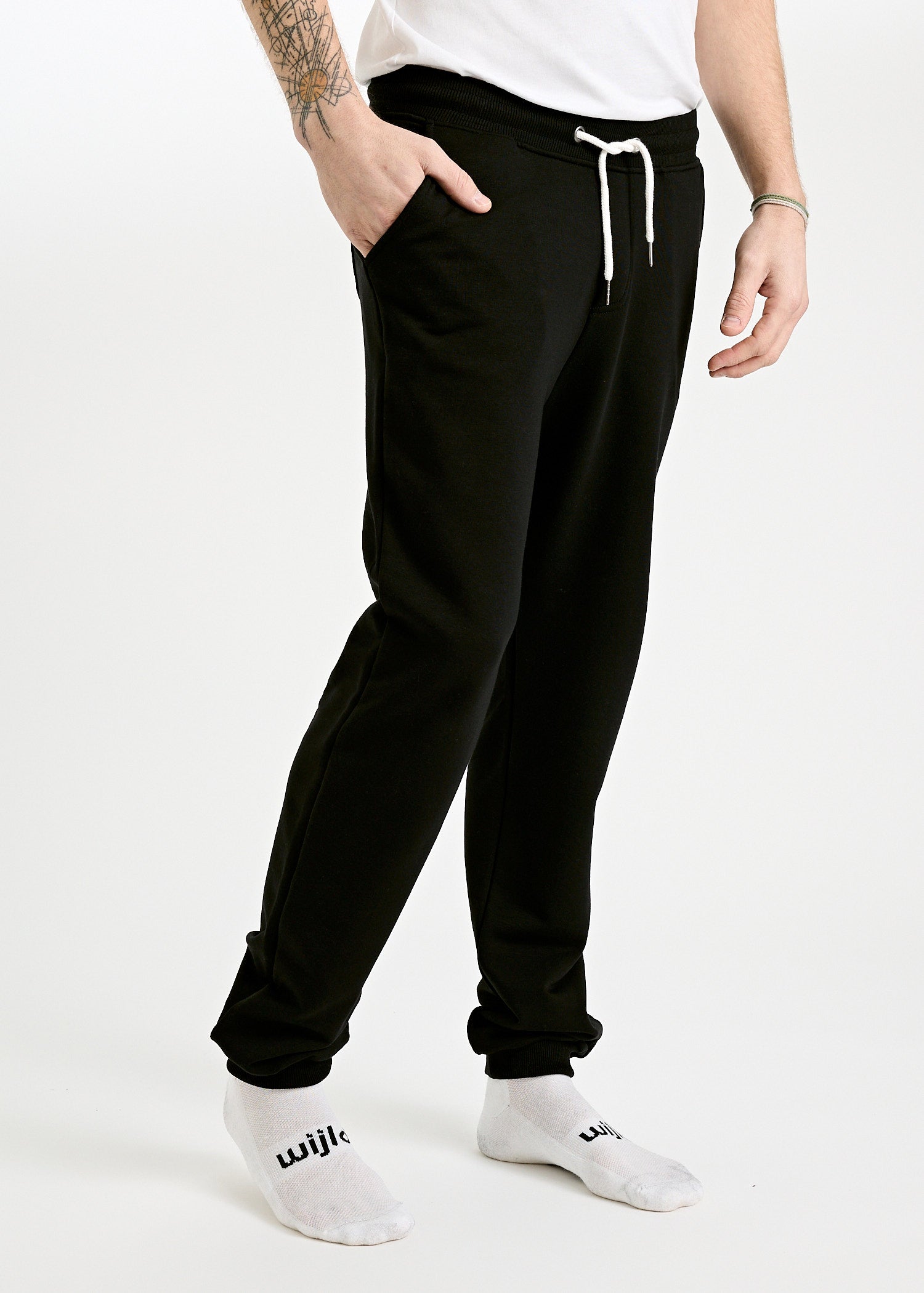 Wijld Theo Jogginghose Herren Black Lyocell 390g