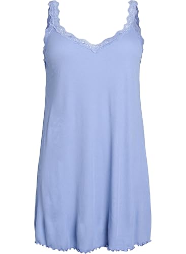 Zizzi Nachthemd Damen Spitze Baumwolle Modal Gr.42-60