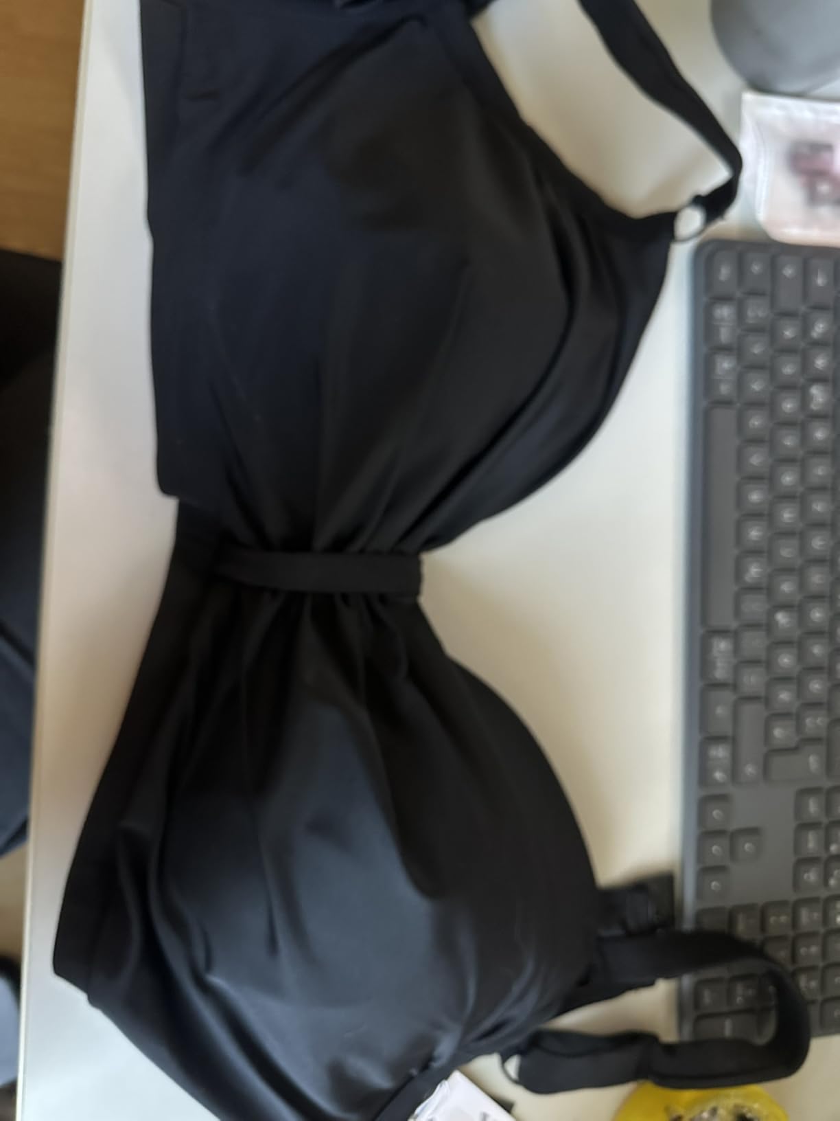 Swim by Zizzi Bikini-BH Bügel Drapierung Gr 42 Schwarz
