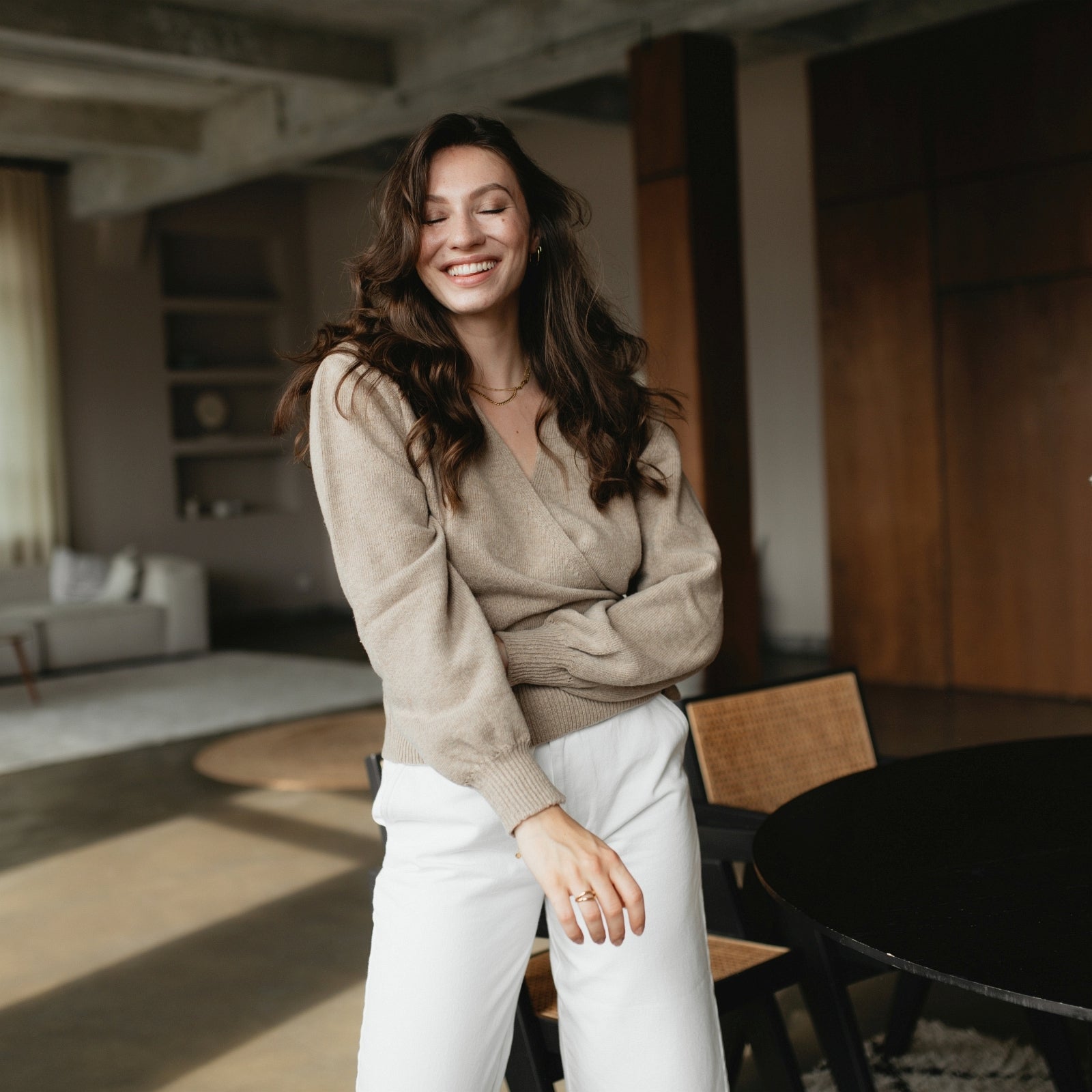 NORDLICHT Mona Wickelcardigan Strickjacke Recyclingwolle