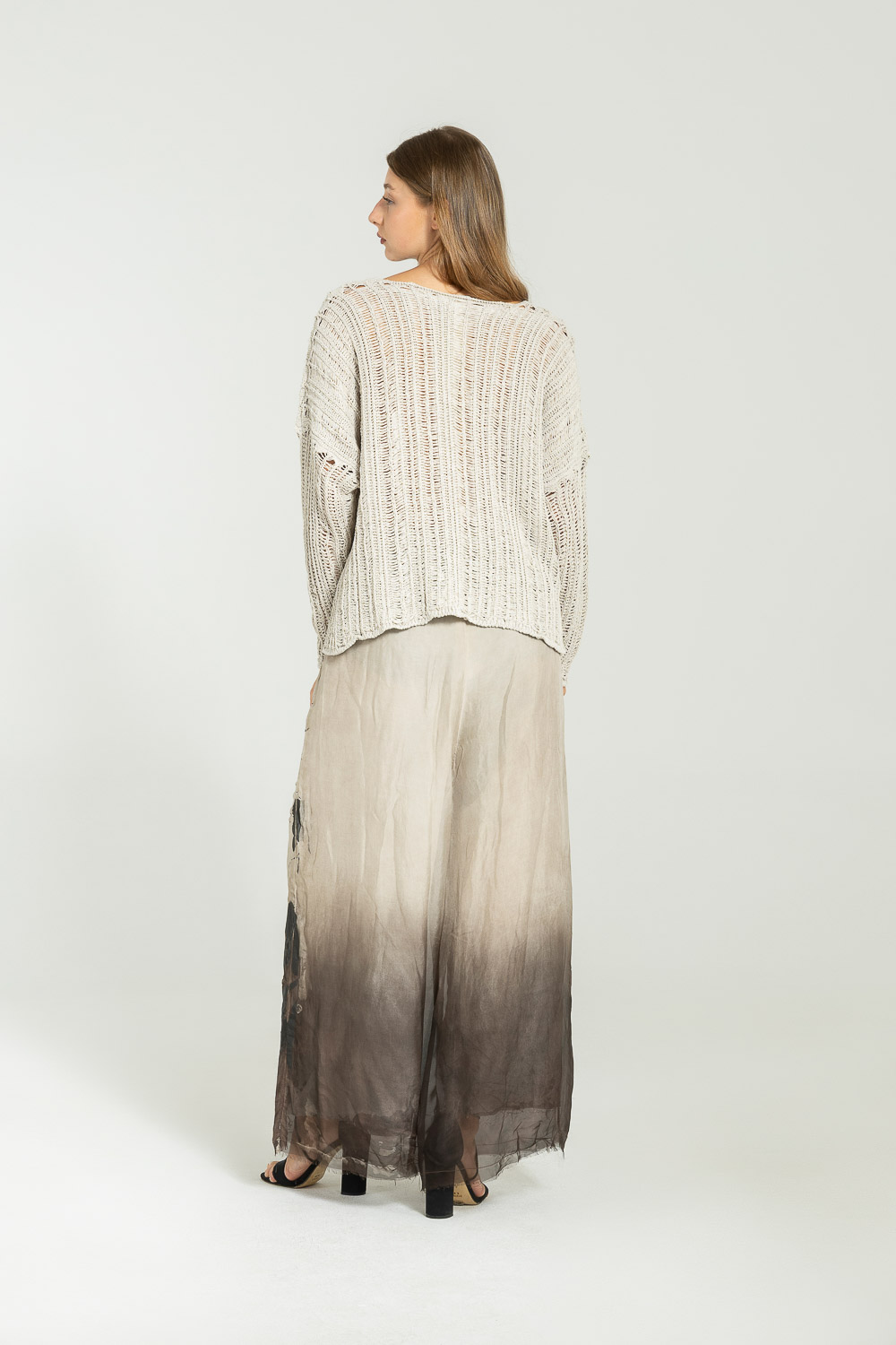 Sanctamuerte Maglieria Pullover Rundhals Baumwolle Weit