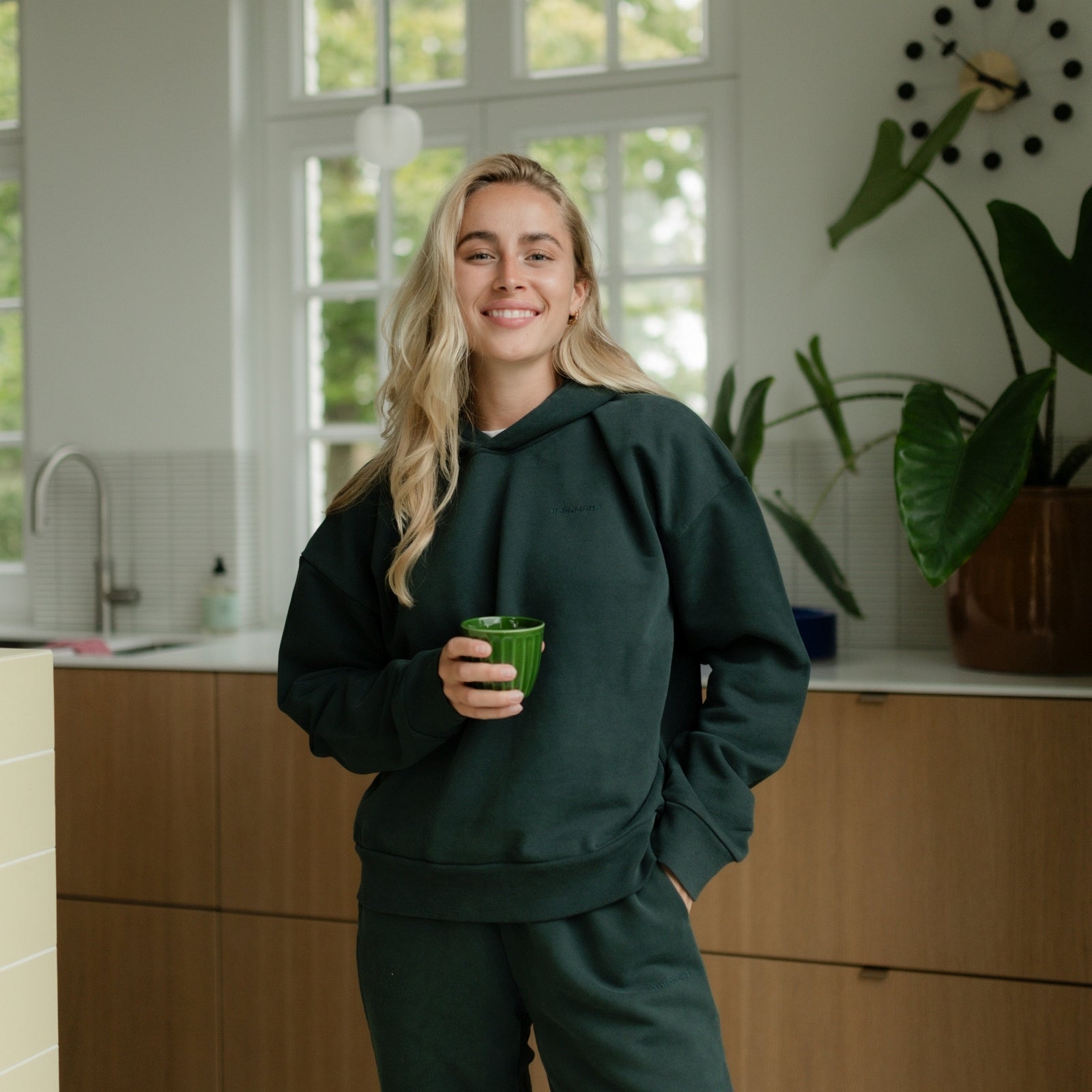NORDLICHT Nissa Hoodie Pullover Grün Bio-Baumwolle