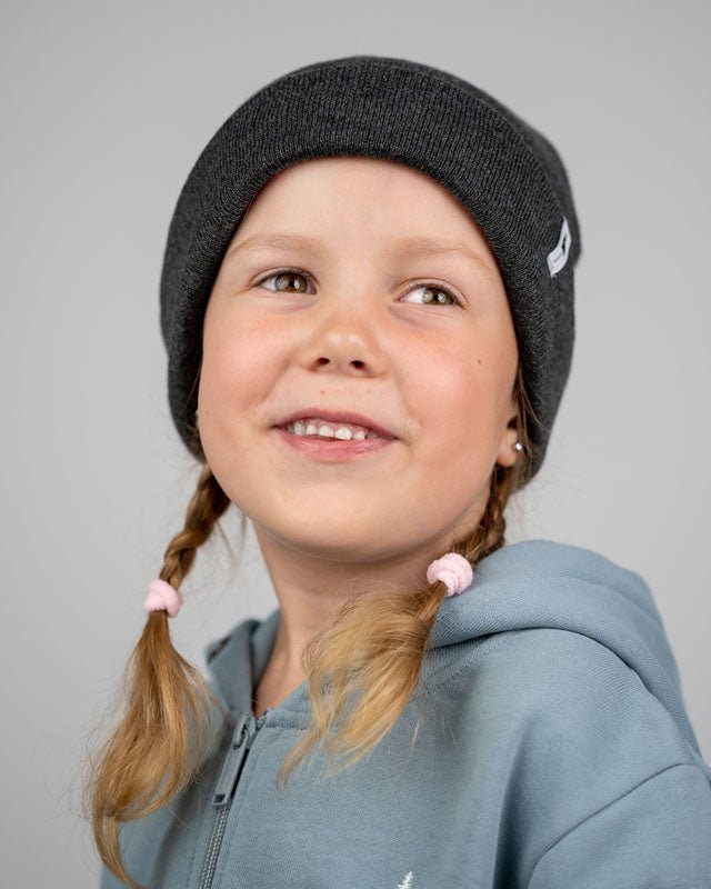 NIKIN Treeanie Kids Kindermütze Black Mel Baumwolle-Mix