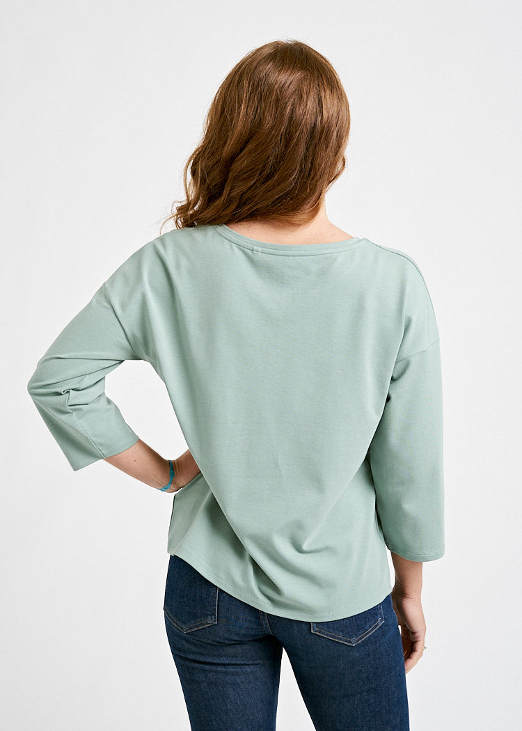 Wijld Green Bay Damen Langarmshirt aus Holz 3/4 Arm