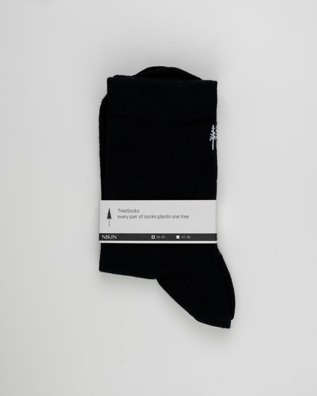 NIKIN TreeSocks Standard Plain Socken Schwarz 36-40 Bambus