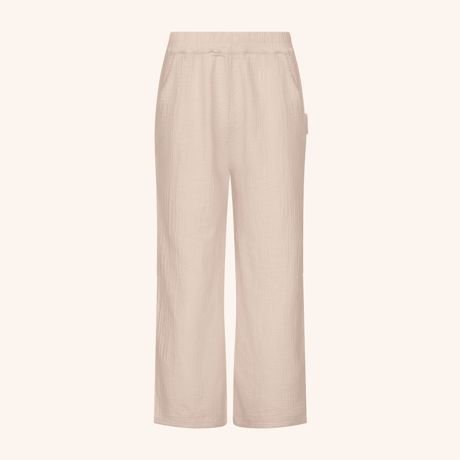 NORDLICHT Leja Musselin Hose Natur Bio-Baumwolle