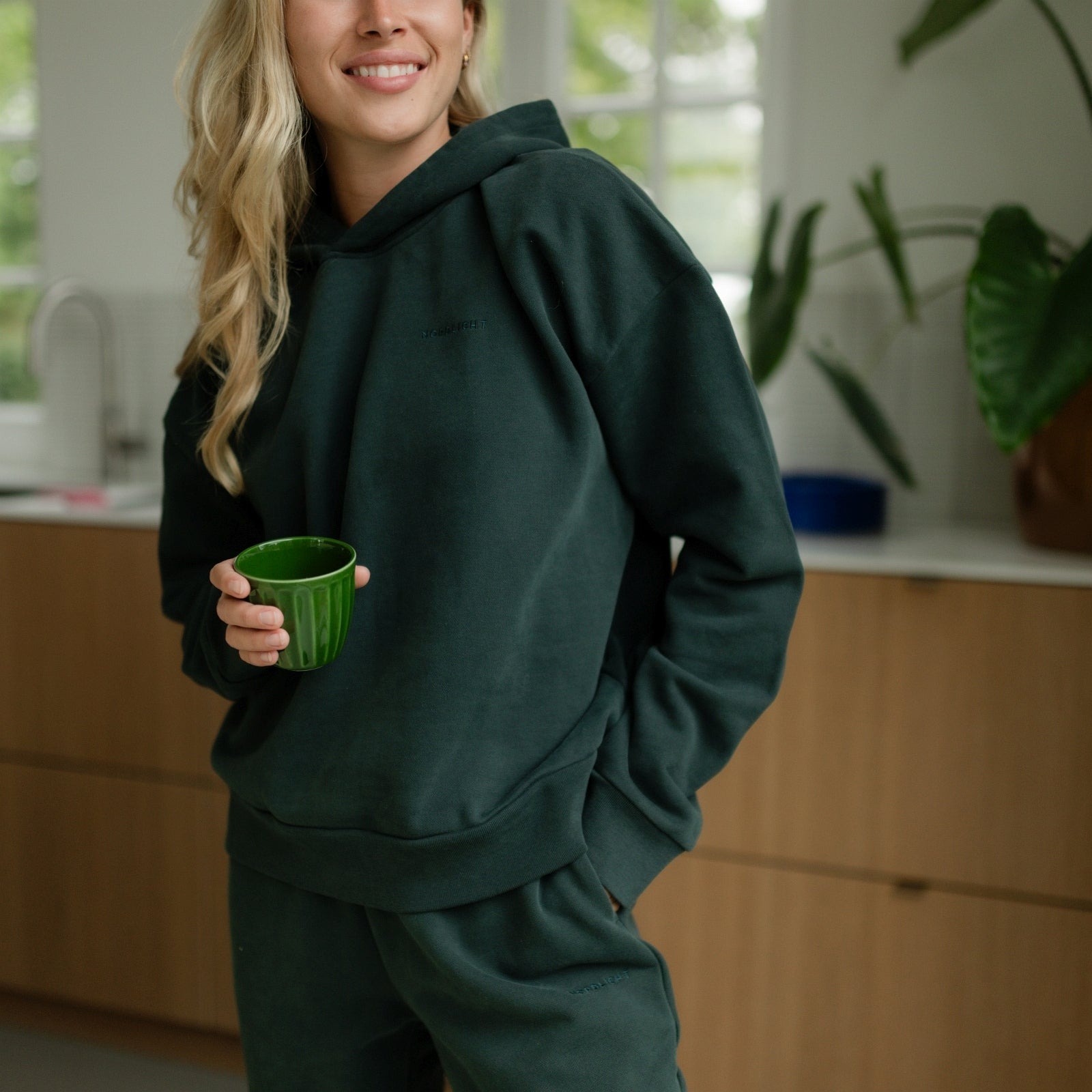 NORDLICHT Nissa Hoodie Pullover Grün Bio-Baumwolle
