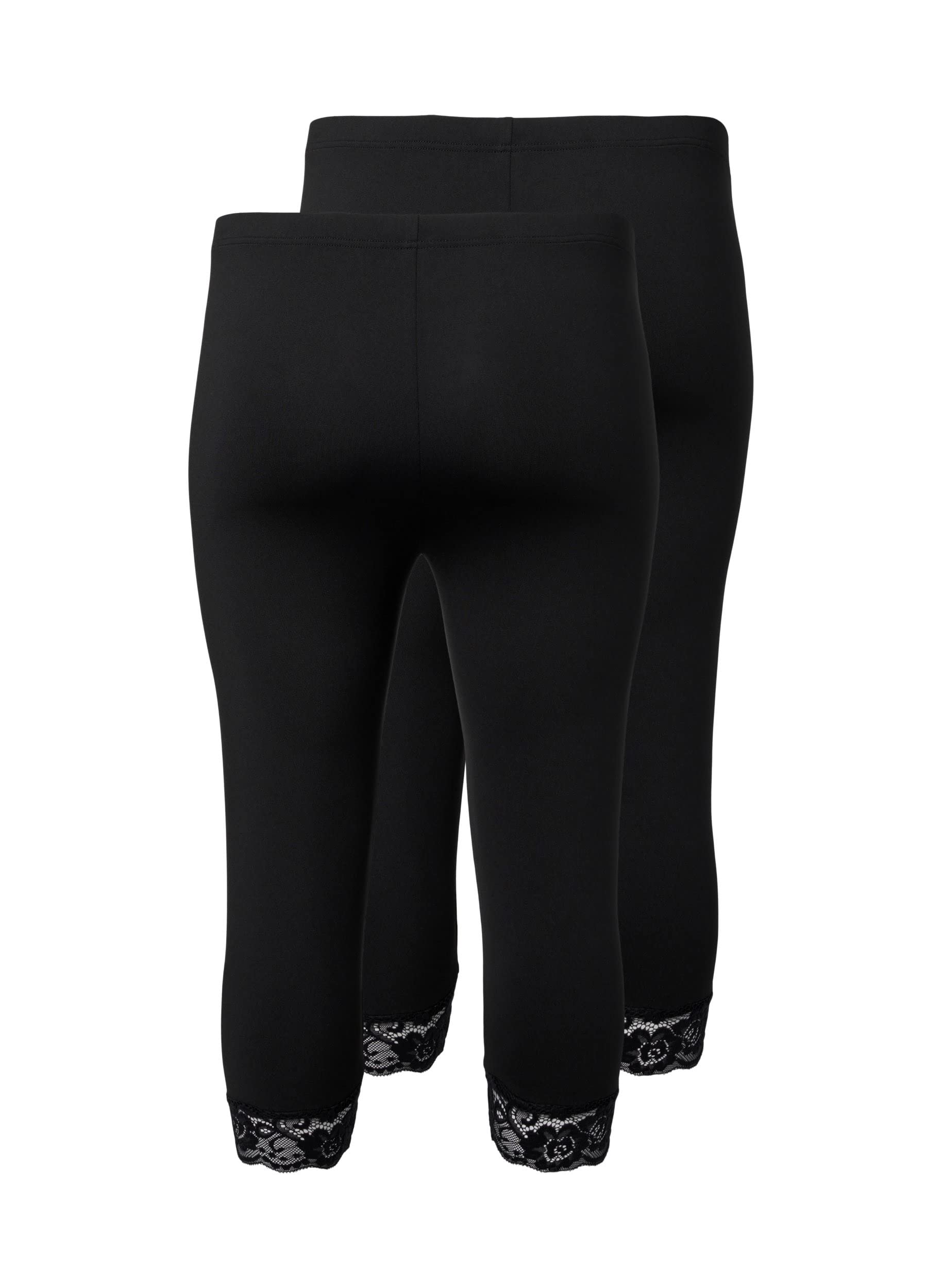 Zizzi Trousers 3/4 Leggings Spitze 2er-Pack Leggings