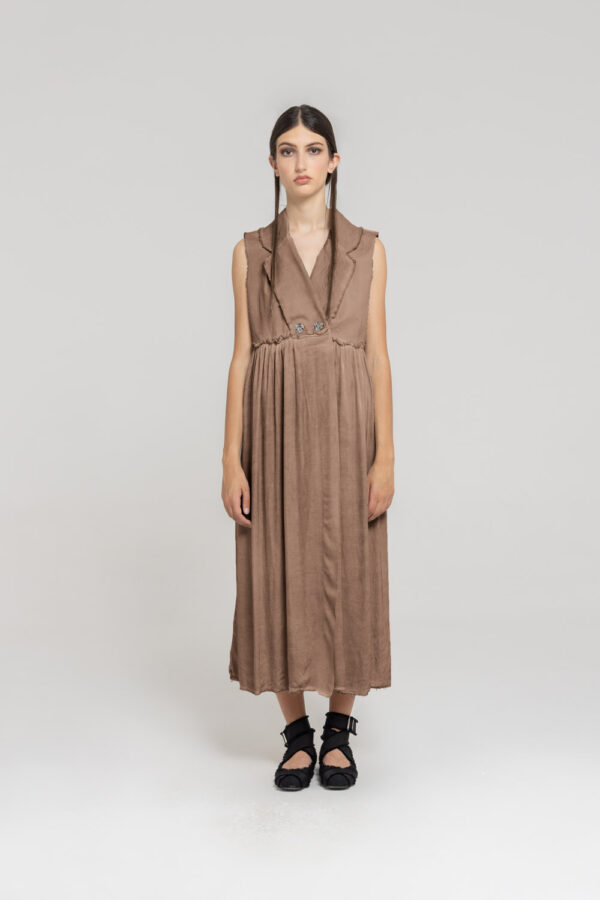 Sanctamuerte Capispalla Maxi Gilet Weste Baumwolle Lang