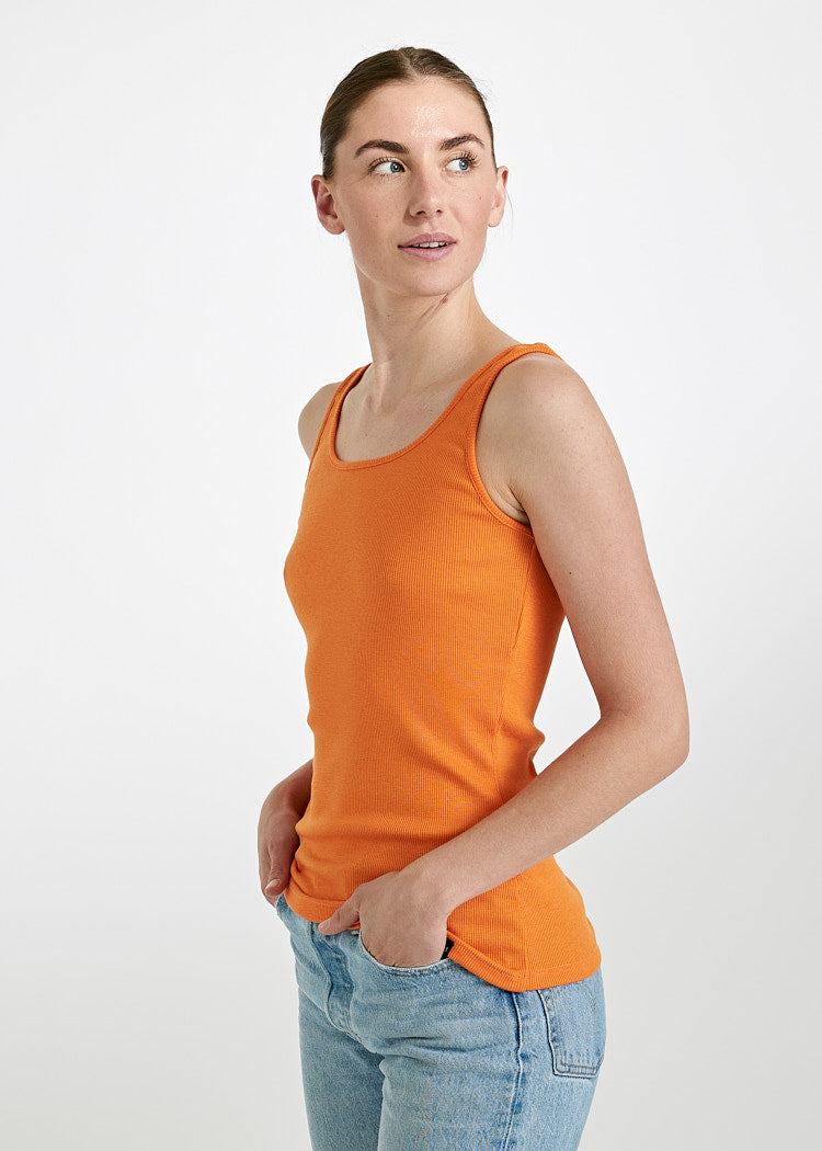 Wijld Sandra Ripp Tank Top Damen Orange Basic