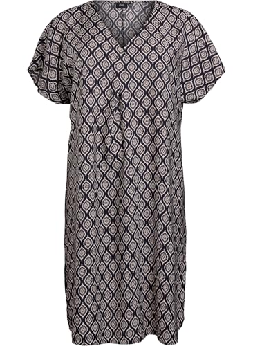 Zizzi Kleid Viskose V-Ausschnitt Seitenschlitz Gr. 42-60