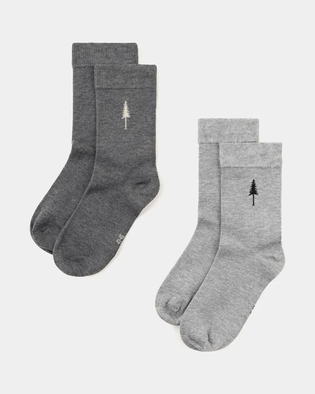 NIKIN TreeSocks Standard Single Bundle Socken Grau 2er atmungsaktiv