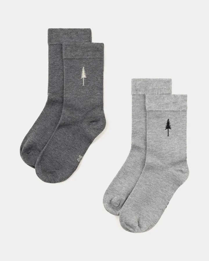 NIKIN TreeSocks Standard Single Bundle Socken Grau 2er atmungsaktiv