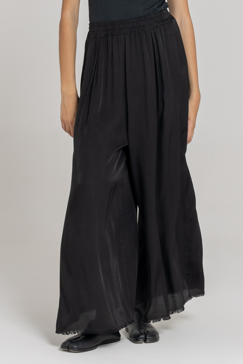 Sanctamuerte Pantaloni Palazzo Hose Viskose-Satin