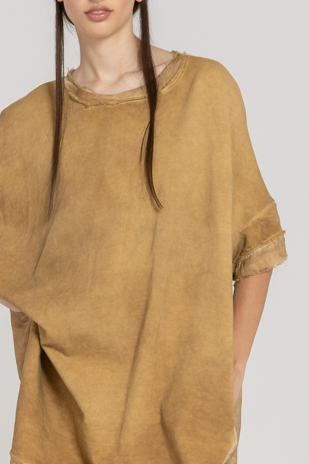 Sanctamuerte Abiti Midi Over Kleid Sweat Viskose-Satin