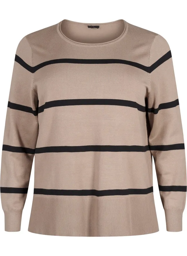 Zizzi Cardigans Pullover Viskose Gestreift Gr. 42-60