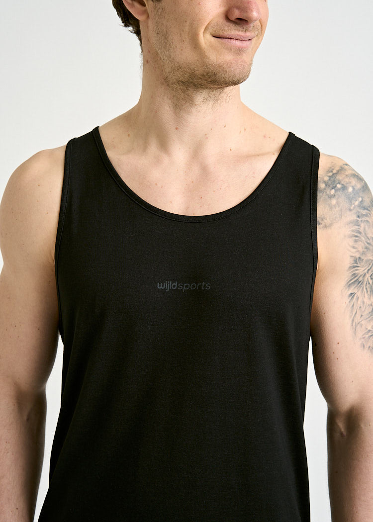 Wijld Peter Sport Tank Top Herren Schwarz-Grau atmungsaktiv